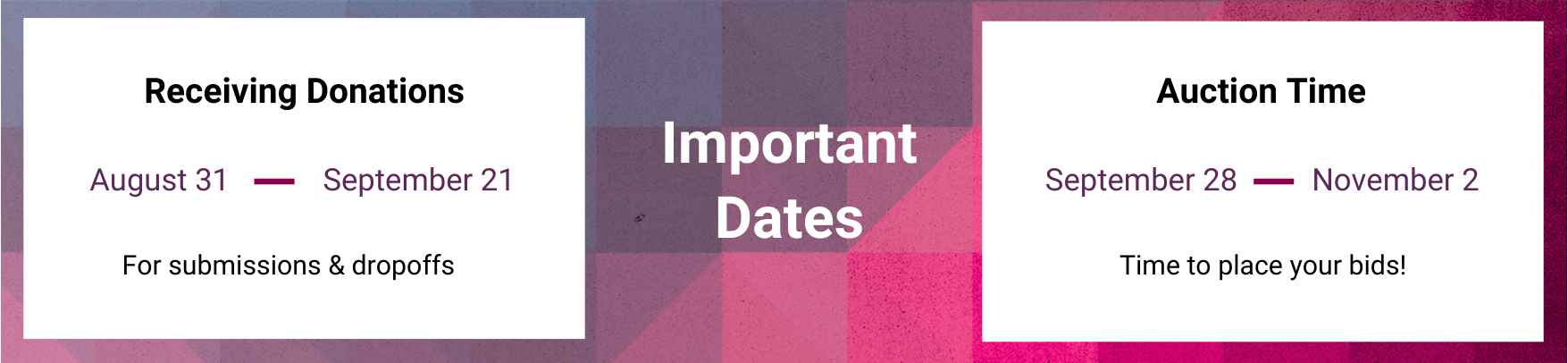 auction important dates
