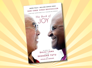 The book cover of “The Book of Joy”, by the Dalai Lama and Desmond Tutu