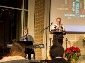 Carole & Roger Tomhave play for Burning Bowl Ceremony